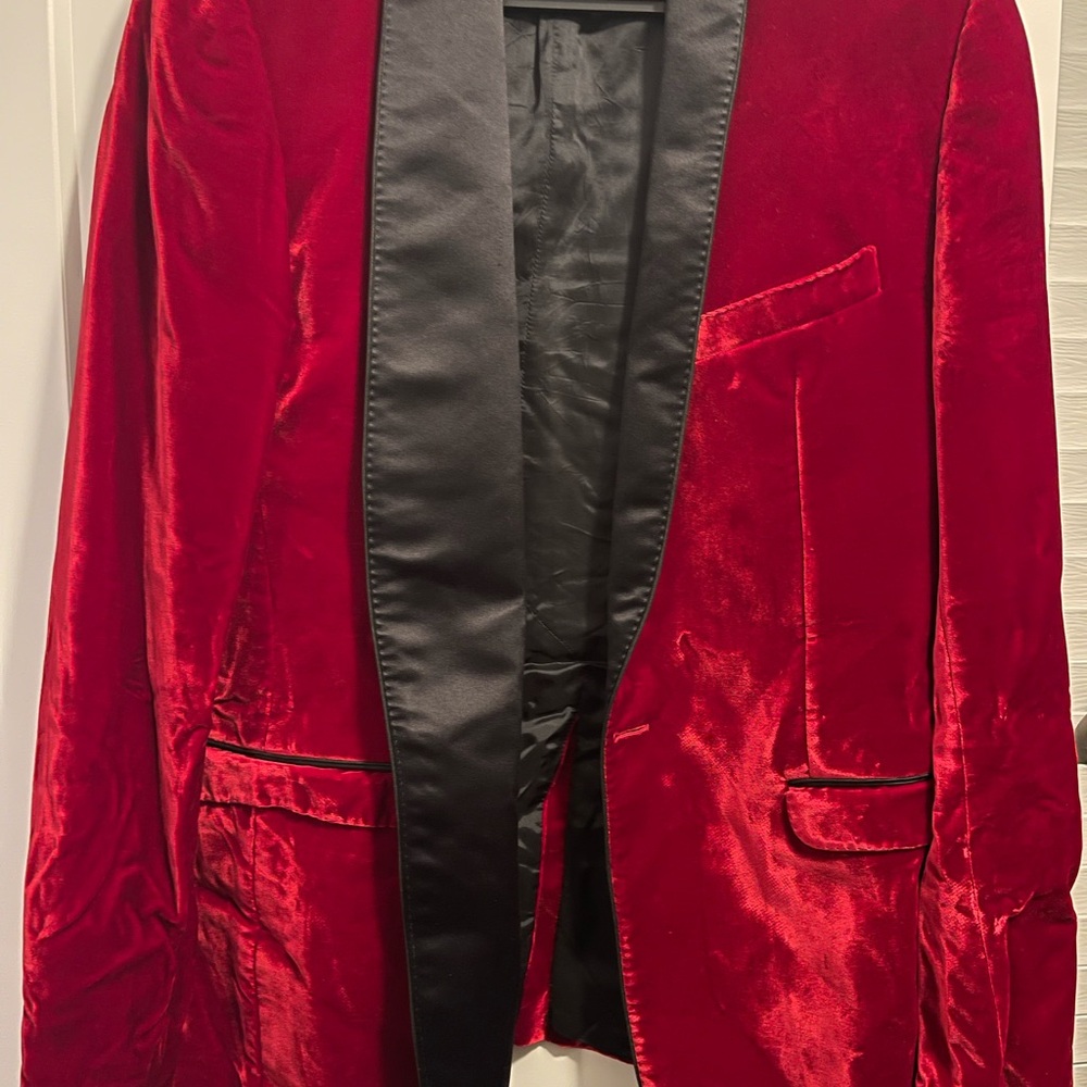 Dolce & Gabbana Red Satin Jacket